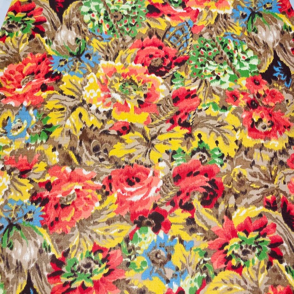 Tablots Beige Floral Pencil Skirt - Size 6 - Picture 3 of 8